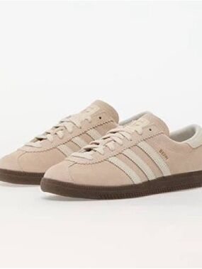 adidas Bern Suede Sneakers in Light Beige with Brown Sole